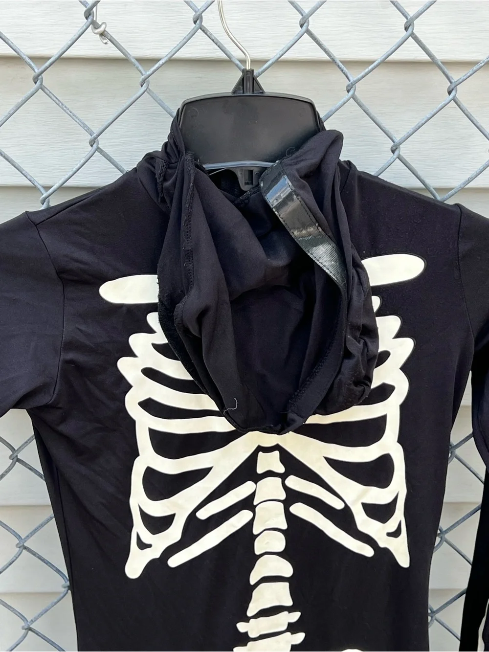 Spirit Halloween Glow Skeleton SuperSkin Costume - Black, White, Green Child XL - Picture 5 of 9